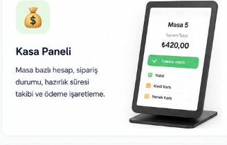 Kasa paneli — masa hesabı ve ödeme